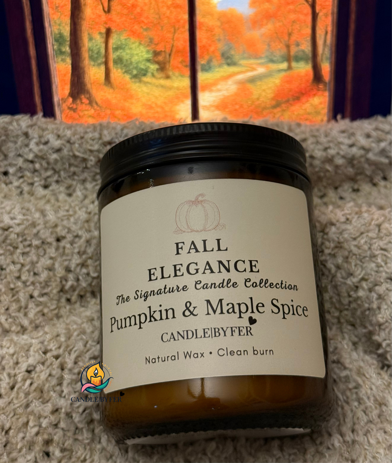 Fall Elegance 7oz Candle Jar