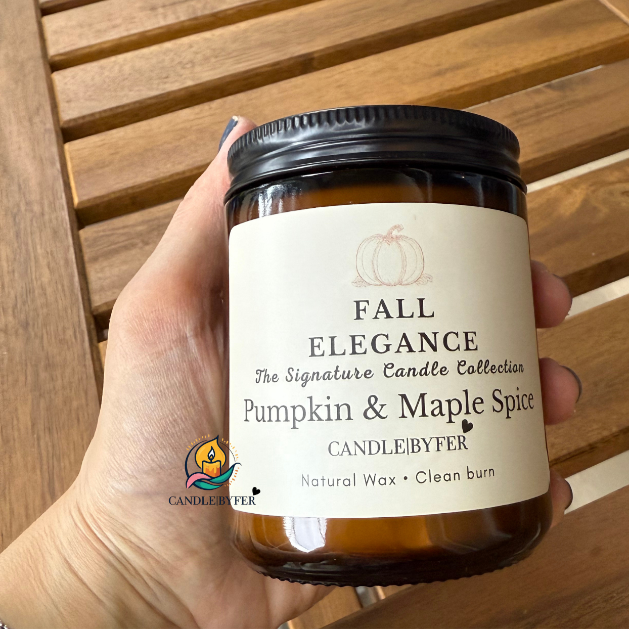 Fall Elegance 7oz Candle Jar