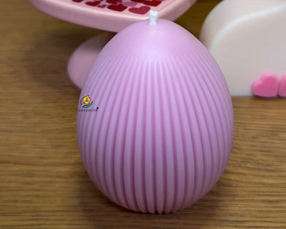 Spring Vibes  - Stripes Egg + Basket + Glass Plate - Gift Set