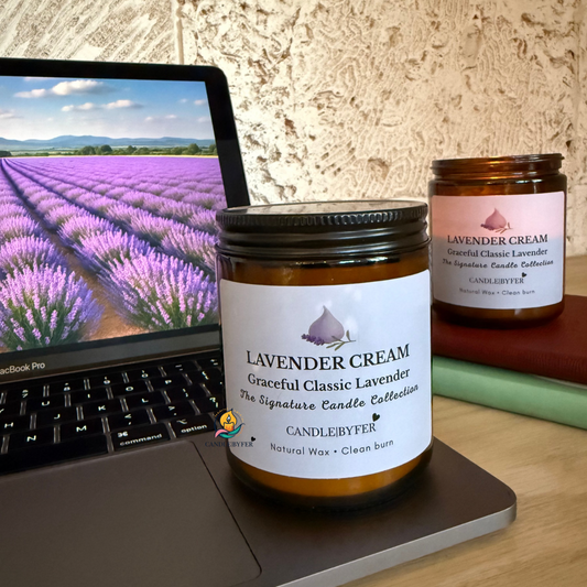 Lavender Cream 7oz Candle Jar
